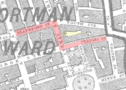 Blandford Street e Manchester Street, 1885